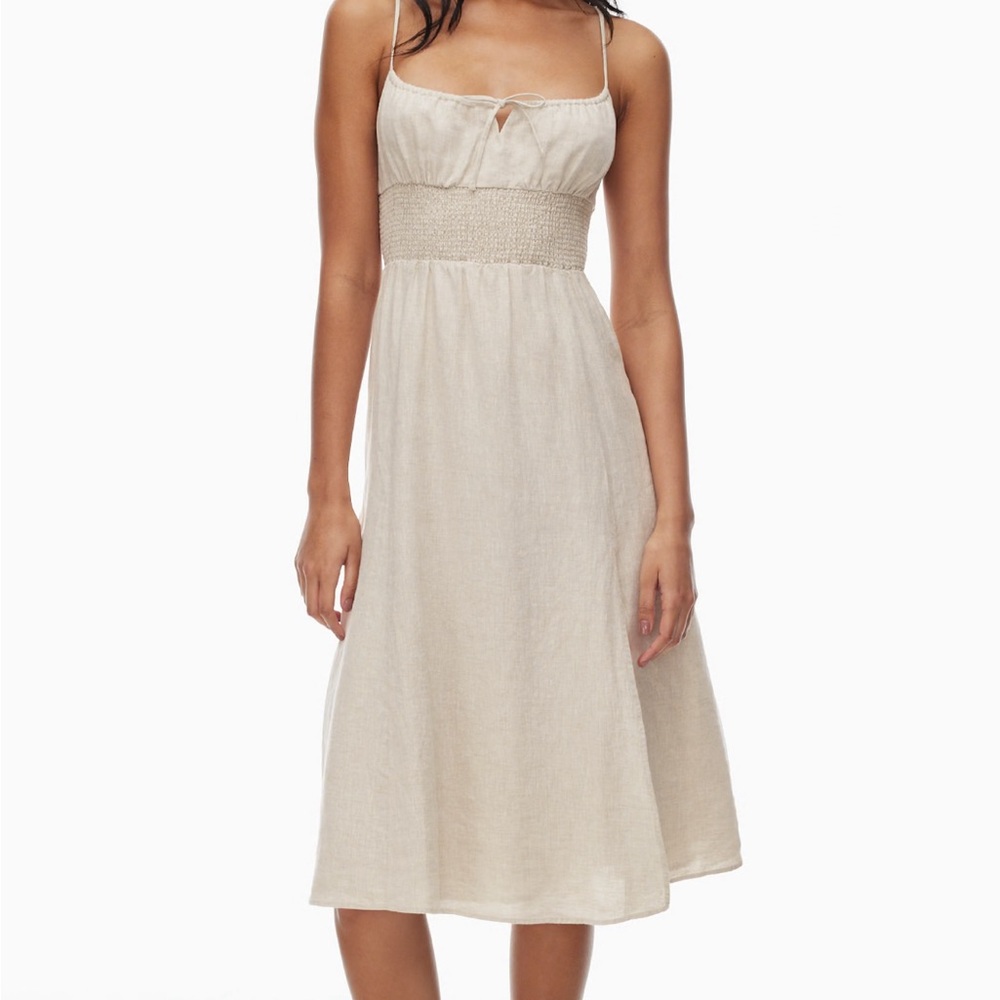 Genoa Linen Dress, Natural Ecru, Size small *NWT